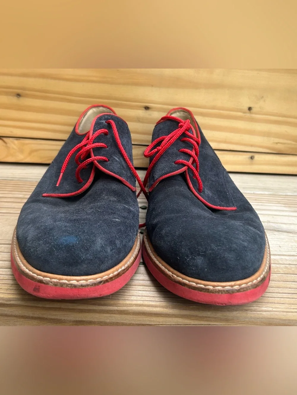 OBACH Shoemaker Navy Suede Derby Shoes EU 42
